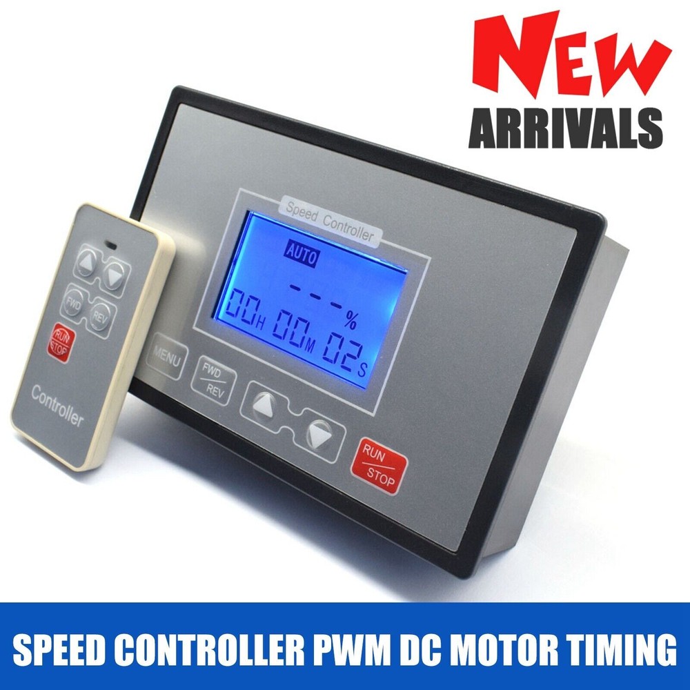 Speed Controller PWM DC Motor Timing Reversible Remote Control LCD-Display 60A