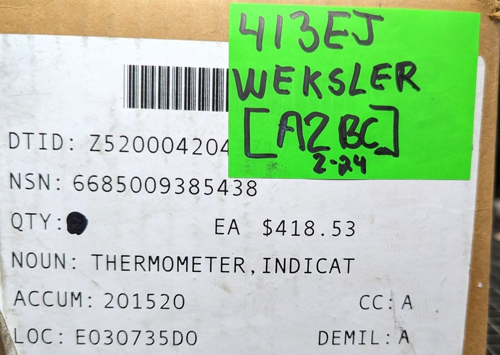 0-1000⁰ C Remote Reading Gas Actuated Dial Thermometer With 2 Set Points 413E