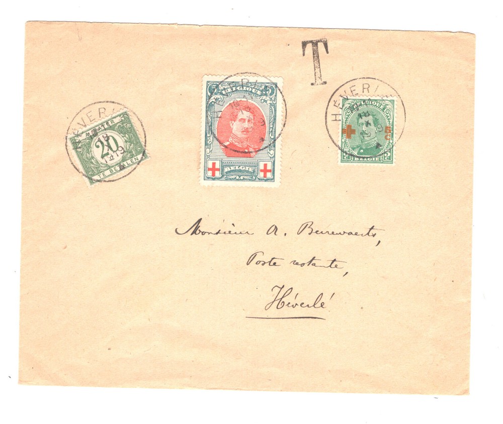 Belgum  large  cover  postage  due