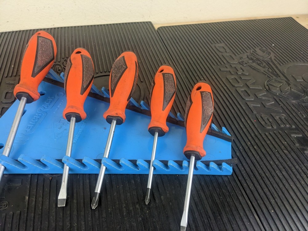 #ay954 Matco Tools 5 Pc Premium Orange Screwdriver Set