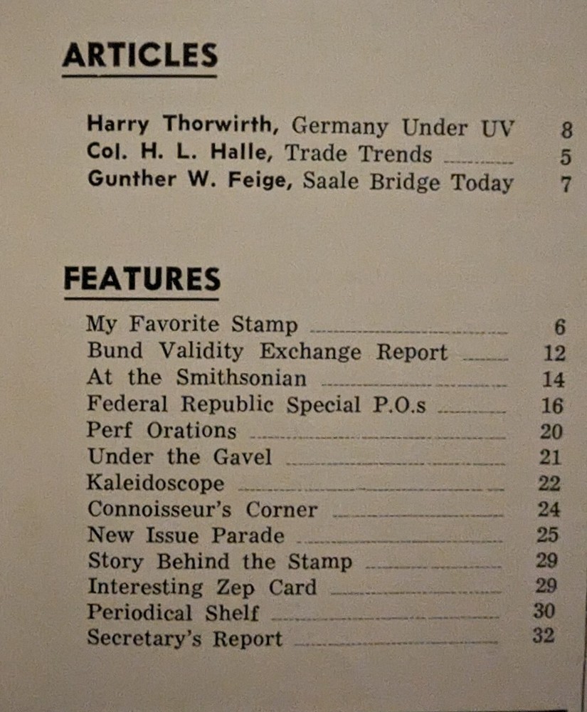 German Postal Specialist Jan 1965 Germany Under UV Saale Bridge Night Airmail