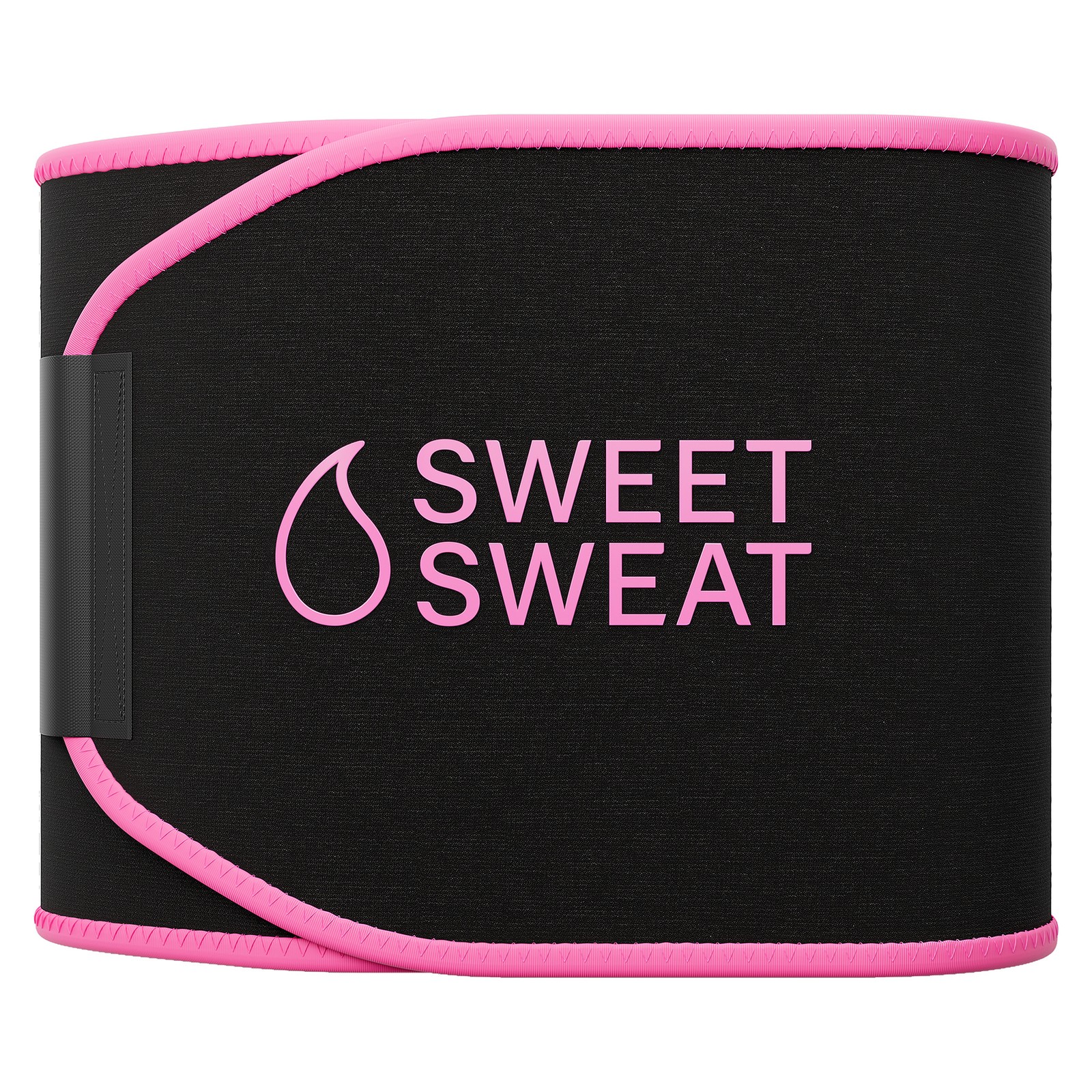 Sweet Sweat Waist Trimmer Band (Women & Men) - Trainer Belt - Black Pink Size M