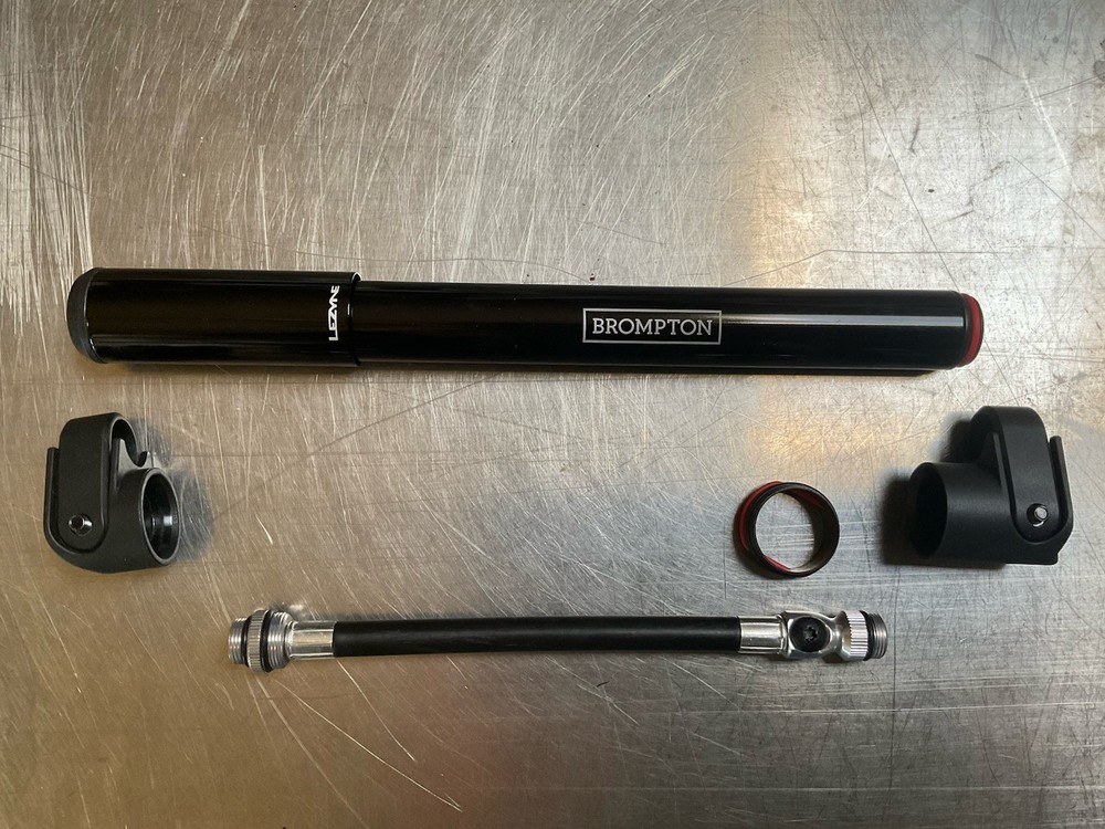 Brompton Bicycle Pump w/ mounting brackets - Free mainland shipping