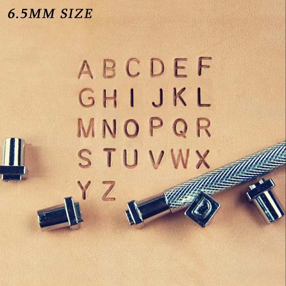 84 PCS Leather Craft Stamping Tools Set, Include 26 6.5mm Alphabet & 10 Numbe...