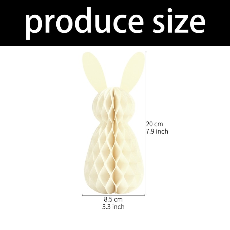 5Pcs Easter Hare Honeycomb Decorations for Tabletop Ceiling Windowsill Display