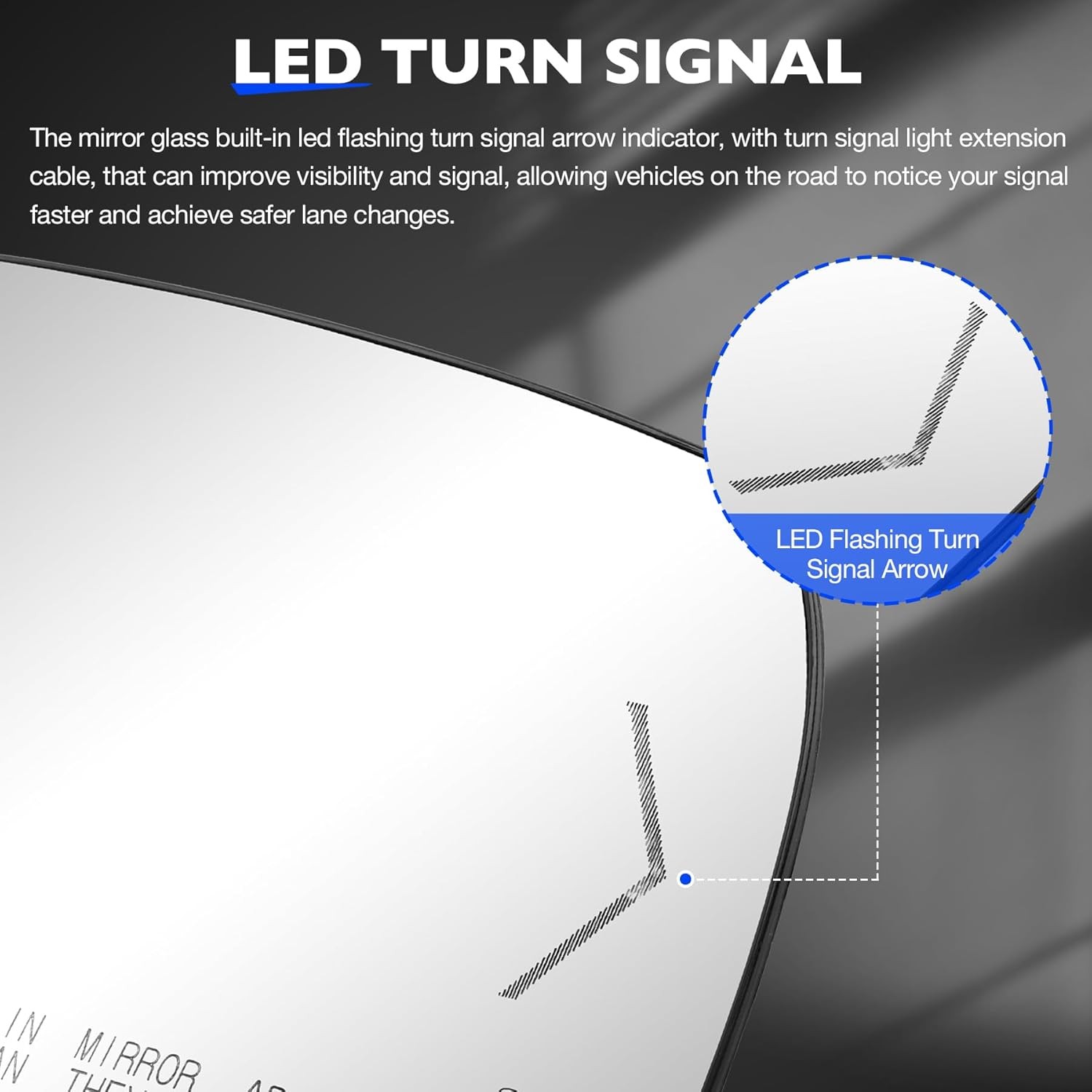 Right Passenger Side Heated Mirror Glass w/ BSM Signal For 02-20 Toyota Tundra