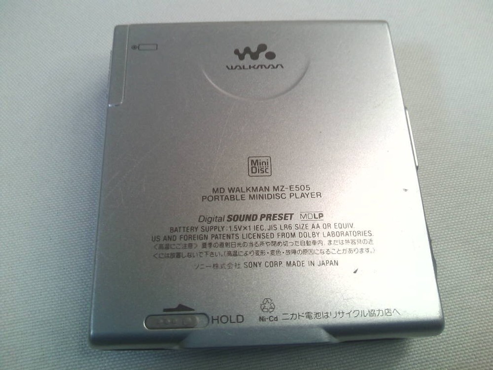 SONY MZ-E505 MiniDisc Walkman Player Portable MD Tested Working Compact