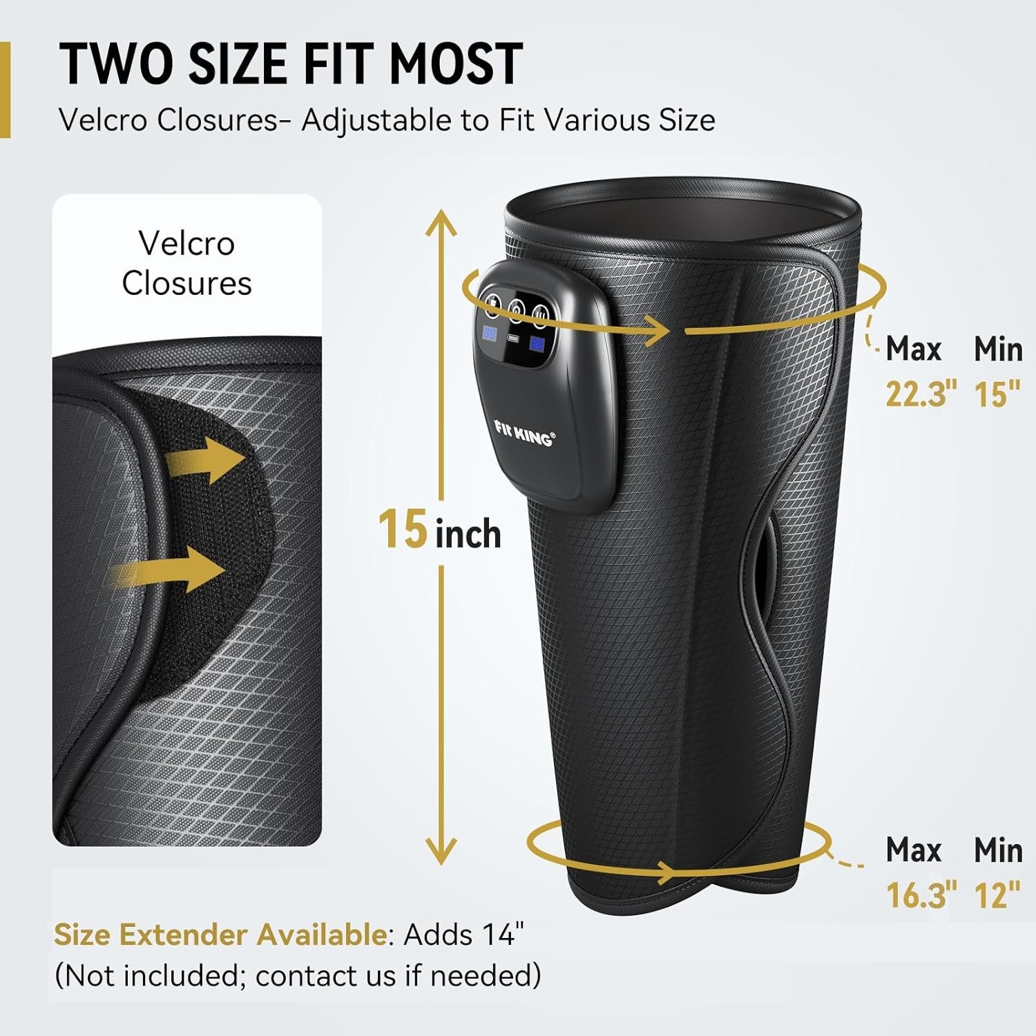 FIT KING Upgraded Cordless Leg Massager for Pain Relief, Relax, Muscle Recovery