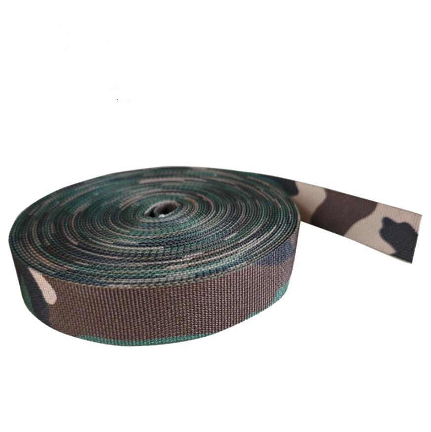2.5cm Width Jungle Camouflage Webbing Non-elastic Edging Strips 1m Length