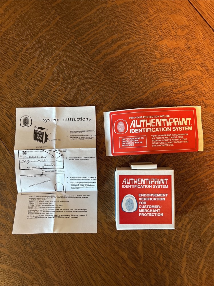 Vintage Fingerprint Kit Identification System