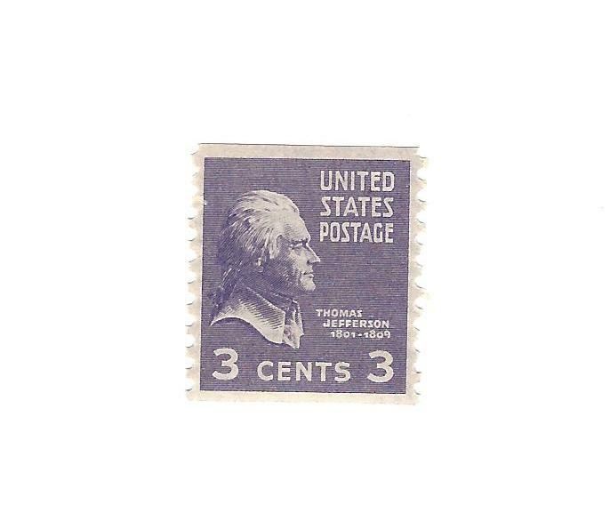 STAMPS US SCOTT 842 "Jefferson" 3 CENT 1939 MNH