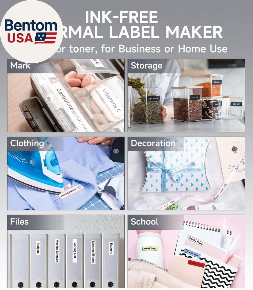 Label Maker Machine with Tape, P12 Bluetooth Small Label Maker with Multiple Tem