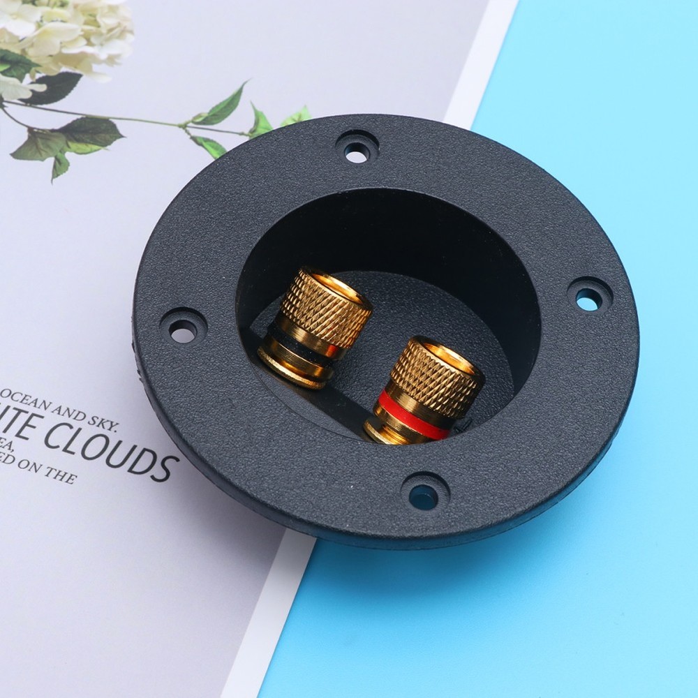 2Pcs Speaker Terminal Cup Binding Post Round Connectors for DIY Speaker Box