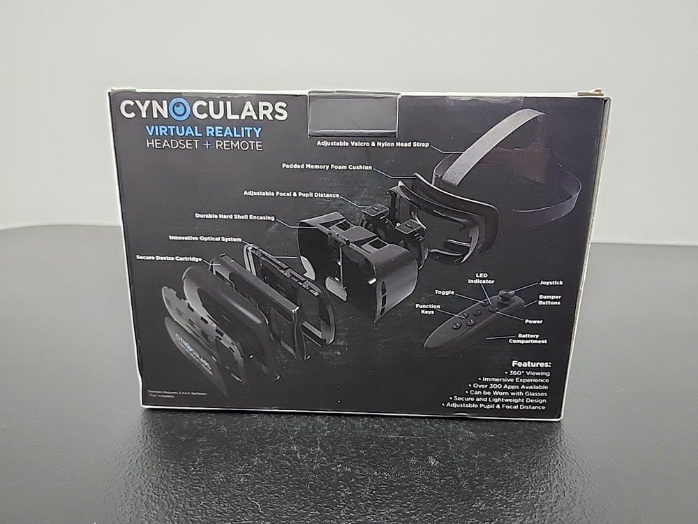 Cynoculars Wireless 3D Virtual Reality Gaming Headset With Remote