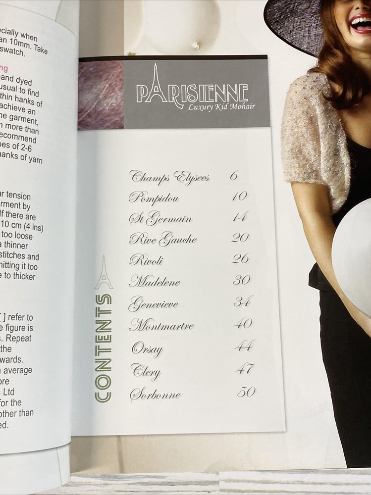 Colinette Knitting Pattern Book Parisienne 2006 11 Projects