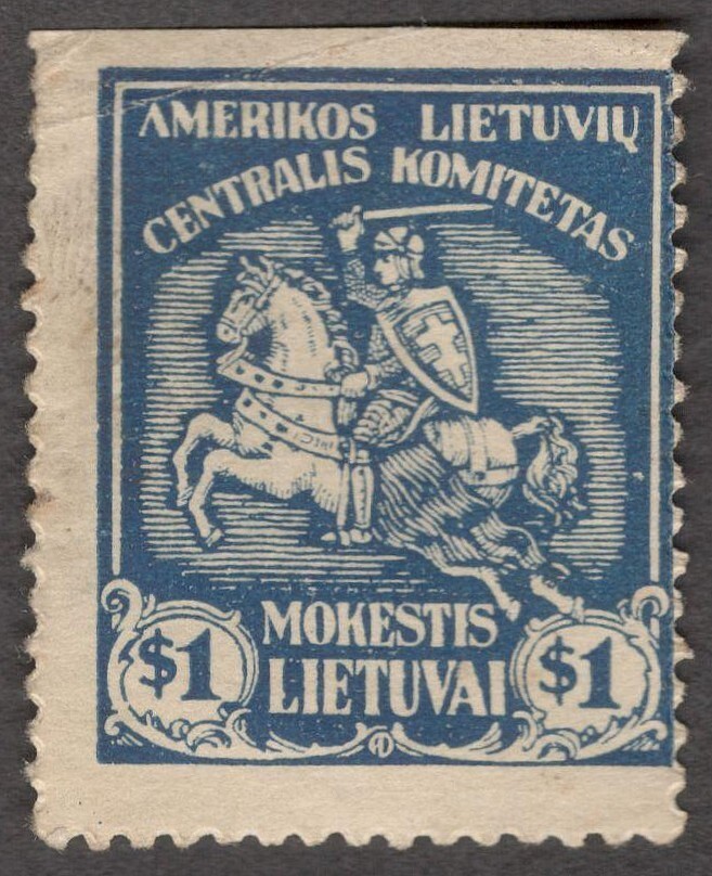 Lithuania Help to Lithuania $1 charity stamp