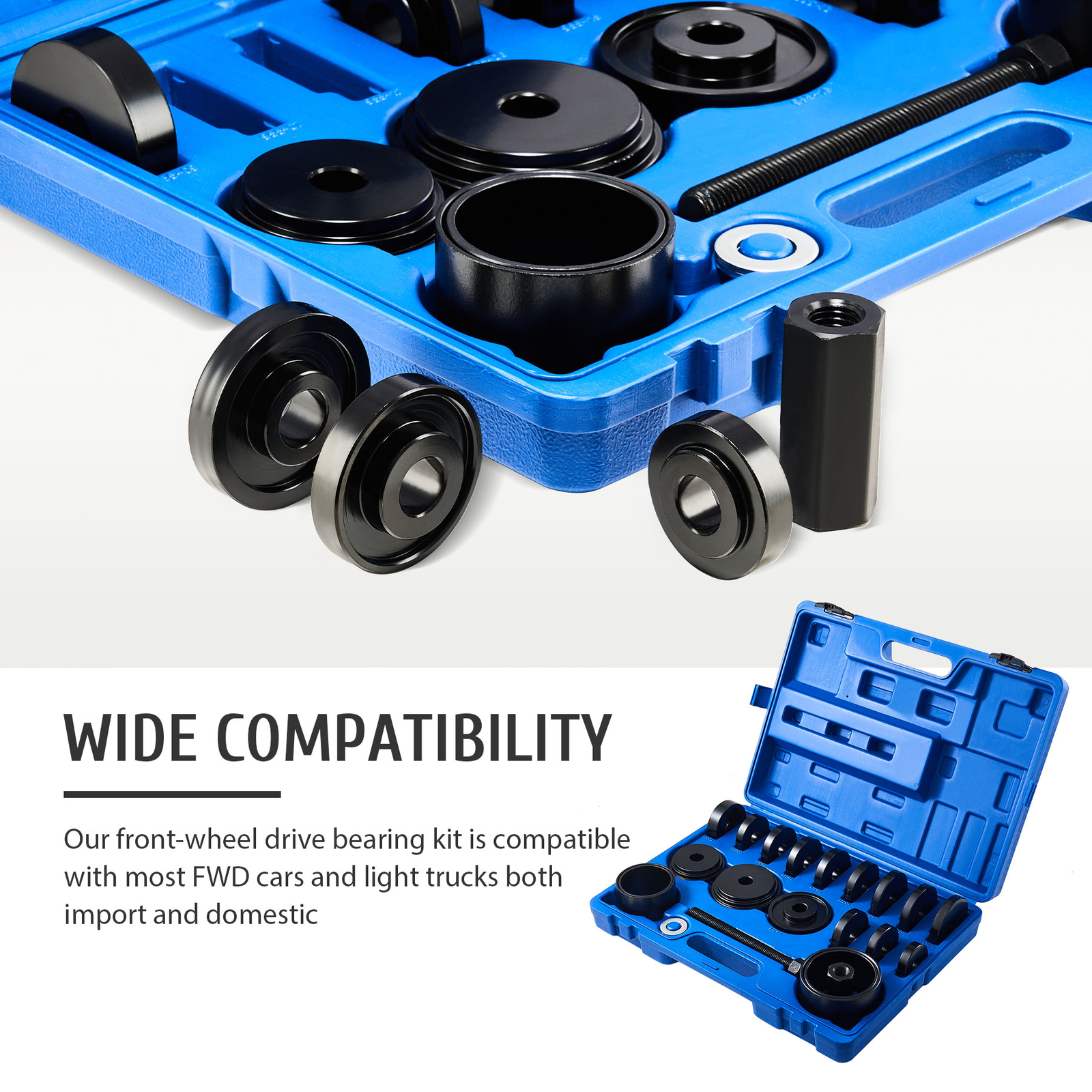 OMT FWD Front Wheel Bearing Press Kit Drive Bearing Removal & Installation 23pcs