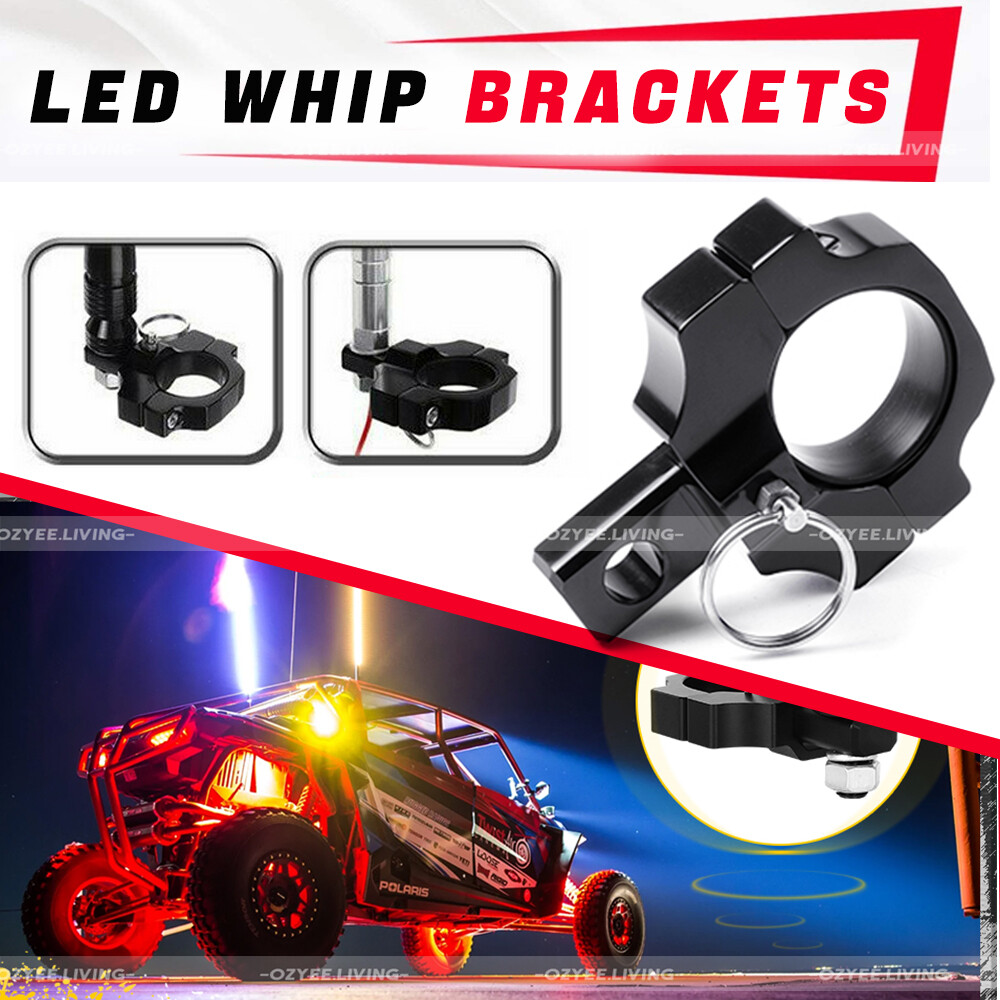 Flagpole LED Whip Lamp Base Antenna Reverse Light Installation Bracket