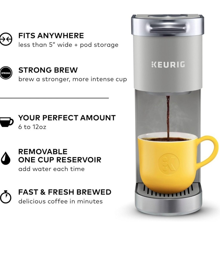 Keurig K-Mini Plus Single Serve K-Cup Pod Coffee Maker - Gray