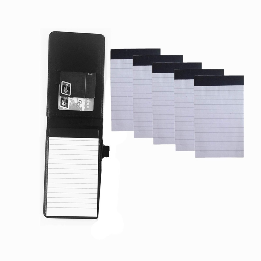 Mini Pocket Notepad Holder with 50 Lined SheetsRefillablewith Notebook Refill...