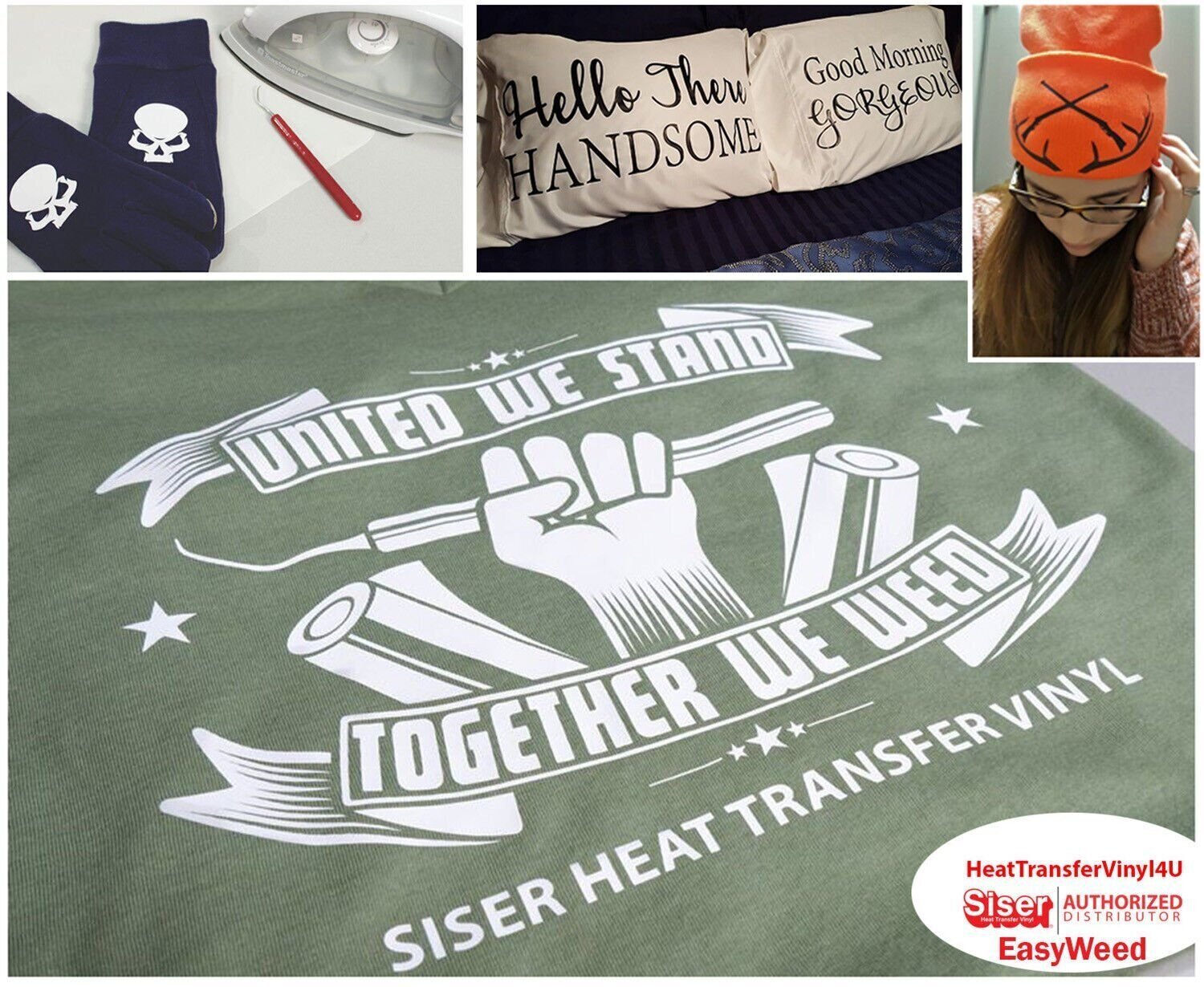 Siser EasyWeed Iron On Heat Transfer Vinyl For T-Shirts 12" ,15", 20" - Black