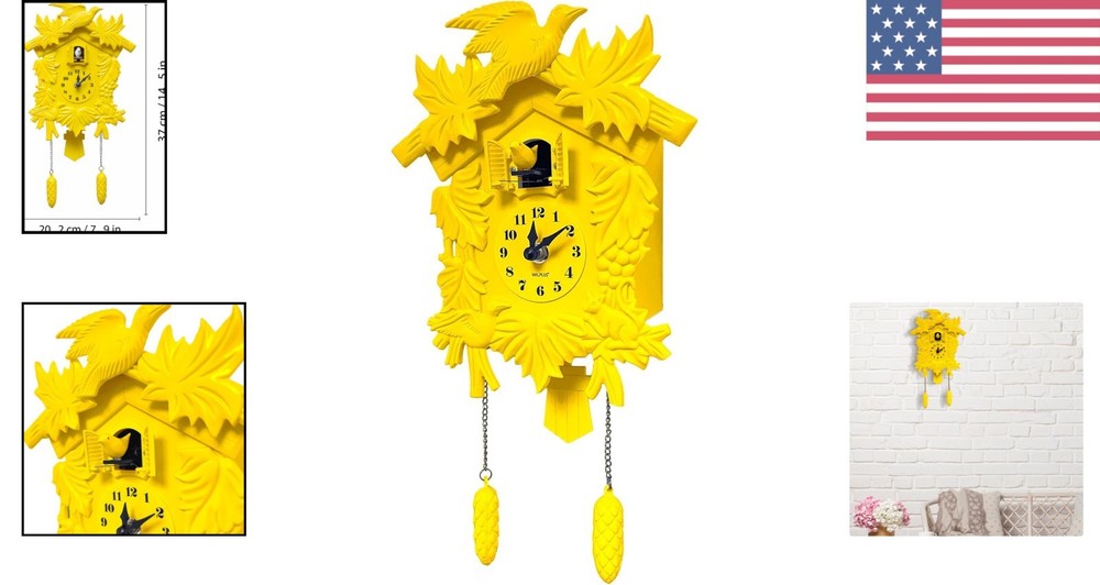 Stylish Cuckoo Clock with Mechanical Movement & Adjustable Volume - Indoor Decor