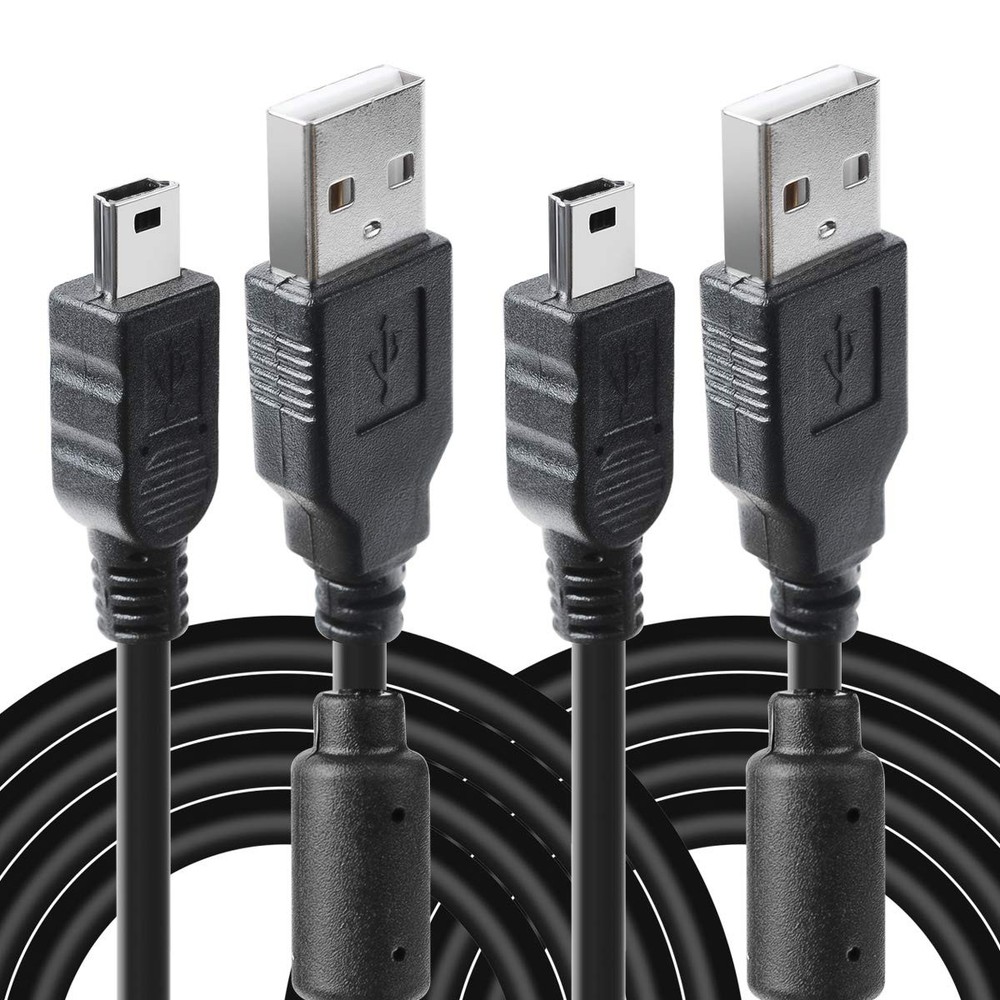 VSEER 2 Pack 10ft PS3 Controller Charger Cable - Mini USB Data Charging Cord...