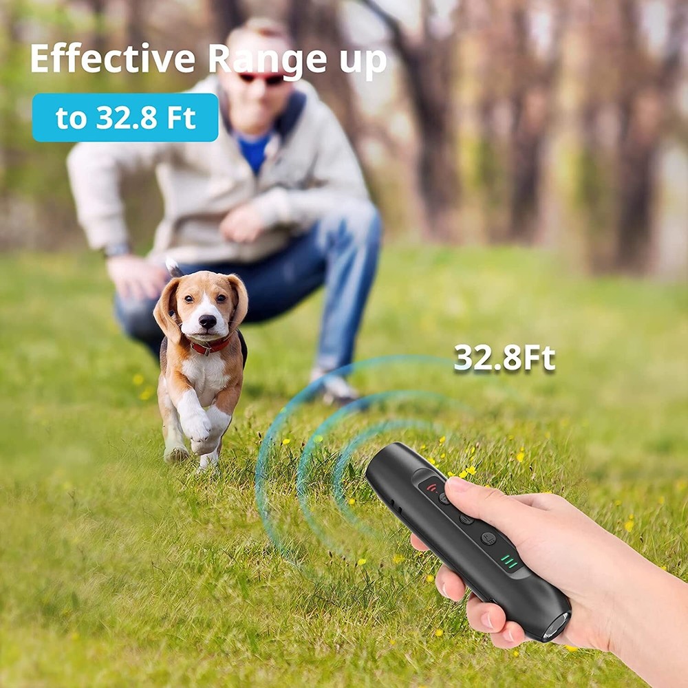 LED Ultrasonic Dog Trainer Barking Control Device Pet Repeller Training Tool