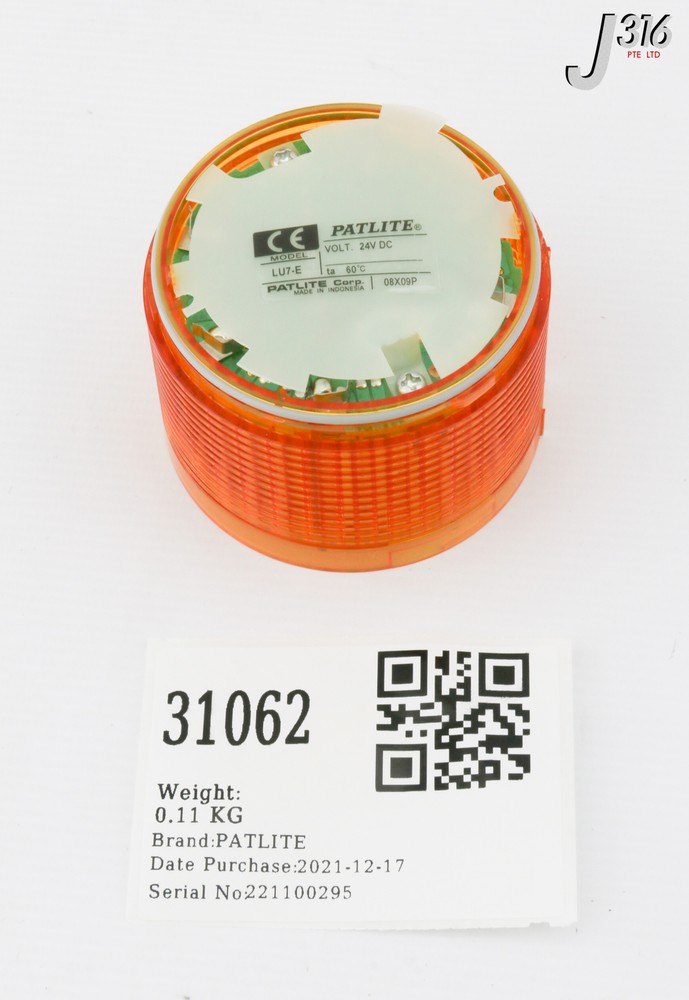 31062 PATLITE STACK LIGHT TOWER LED YELLOW LENS LAMP MODULE (NEW) LU7-E-Y