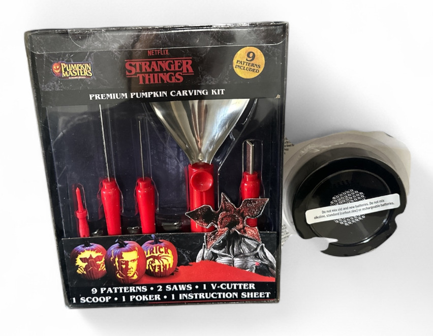 Pumpkin Masters Stranger Things Pumpkin Carving Kit & Color Light Set