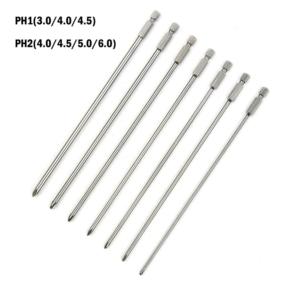 Newest Screwdriver Bits 200mm Tool 6.35mm 7Pcs 7Pcs/Set Bits Cross Driver