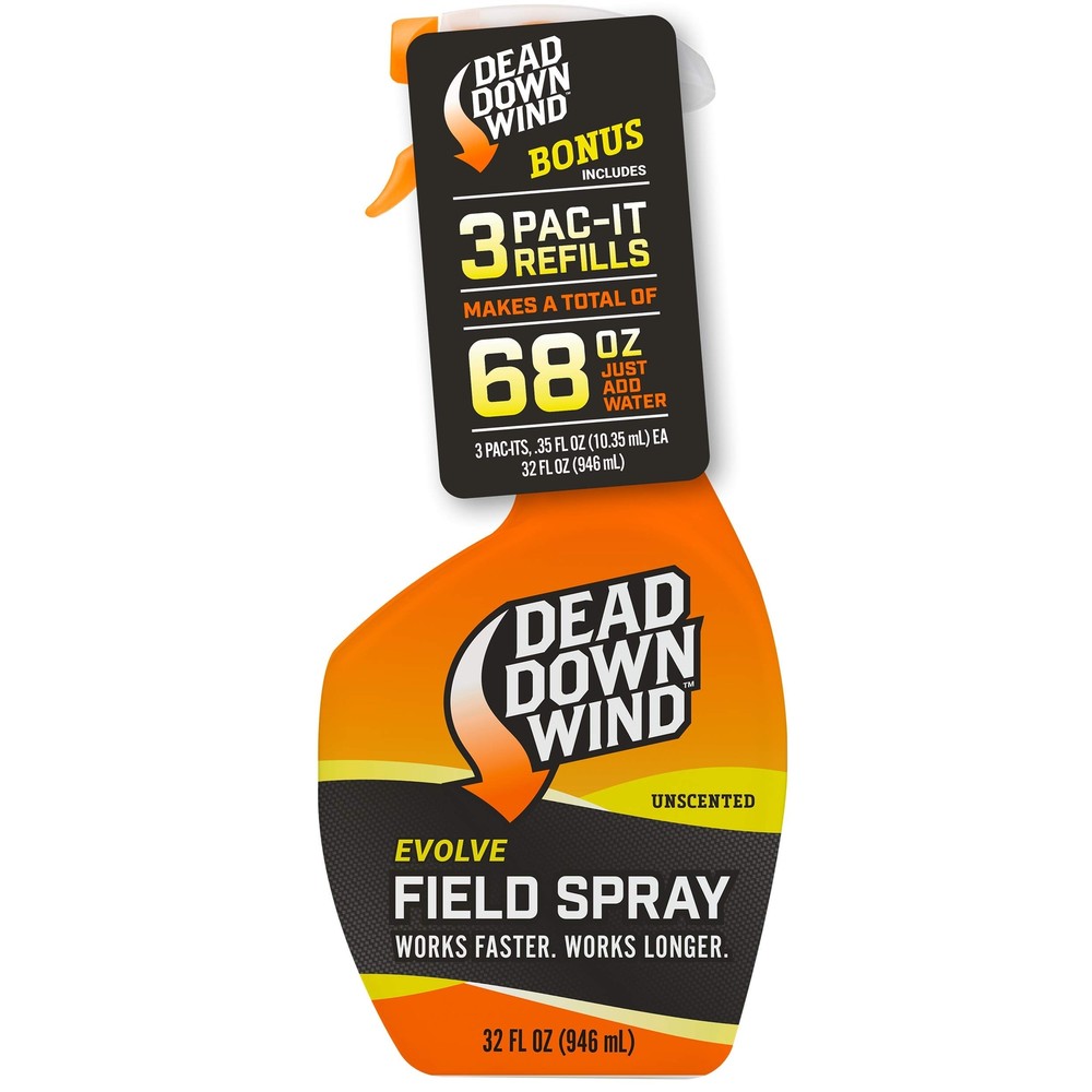 Dead Down Wind Evolve Field Spray 32 oz 3 Pack Scent Elimination for Hunting
