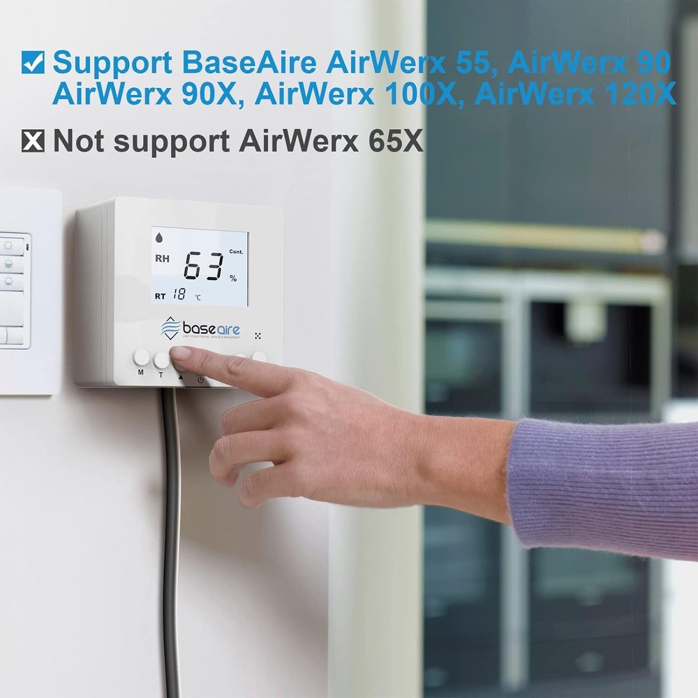 BaseAire Digital Crawlspace Dehumidifier Remote Controller Temperature AirWerx