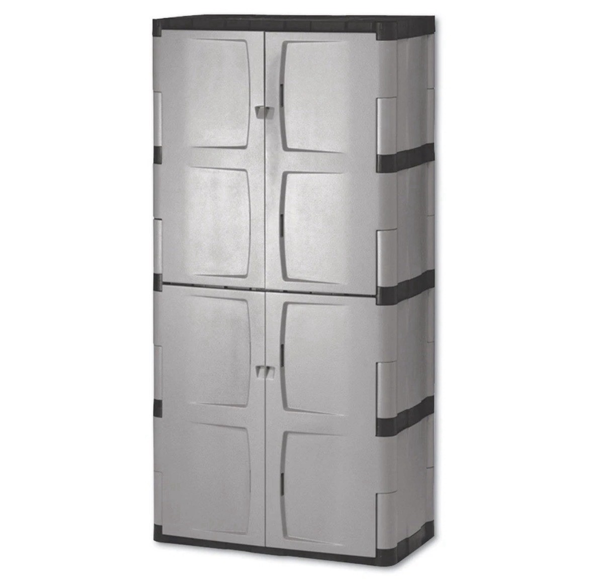 Rubbermaid 7083 36" x 18" x 72" Double-Door Storage Cabinet - Gray/Black New