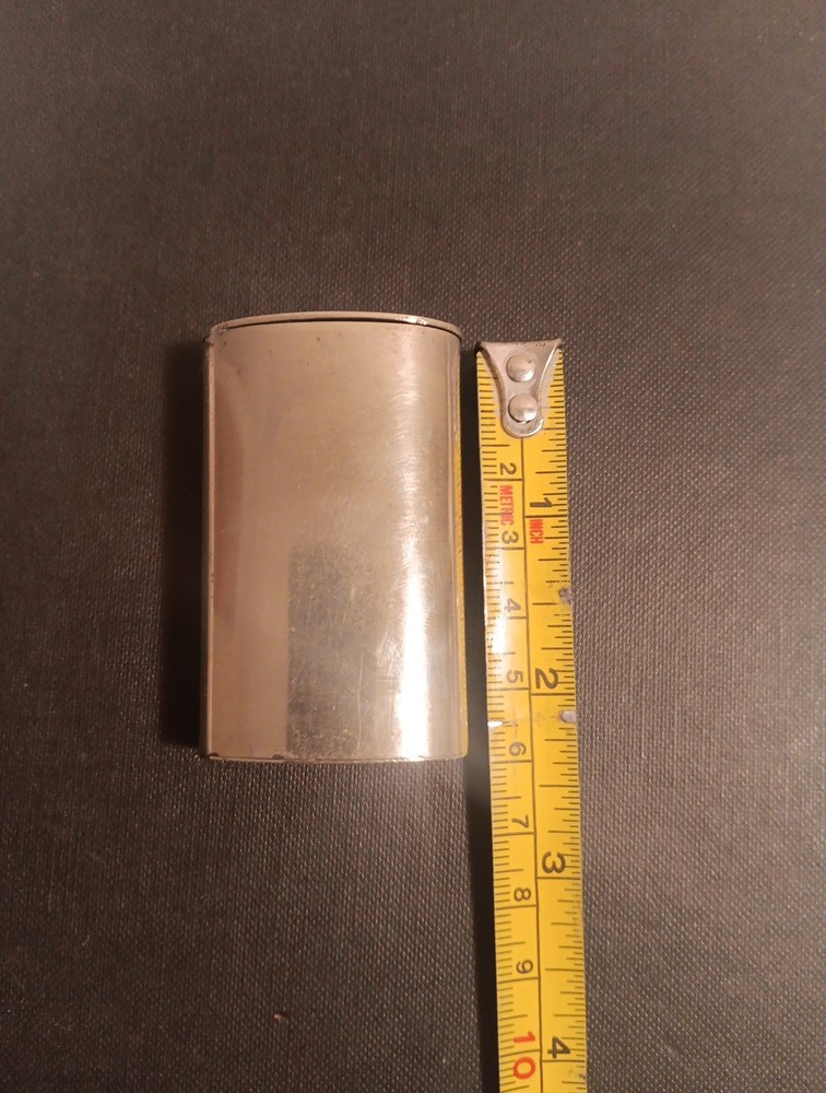 Large Oval Antique Solid Nickle Vesta Match Case D&J IPROVED