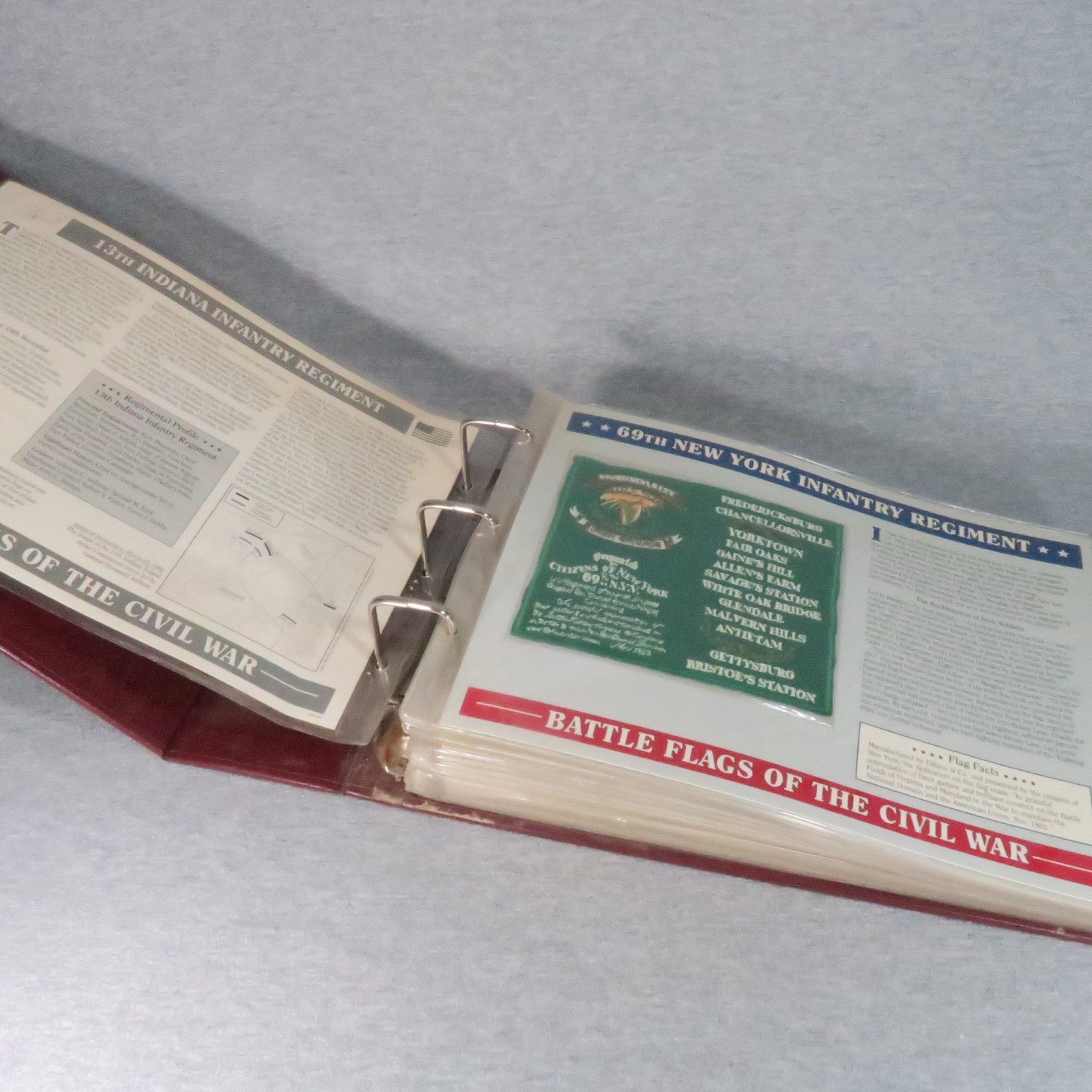 Willabee & Ward Battle Flags of the Civil War Patches in Collection Album