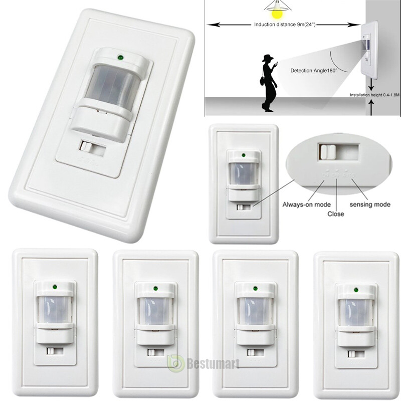 Lot Auto On/Off Security Motion Sensor Switch Infrared PIR Occupancy Wall Light