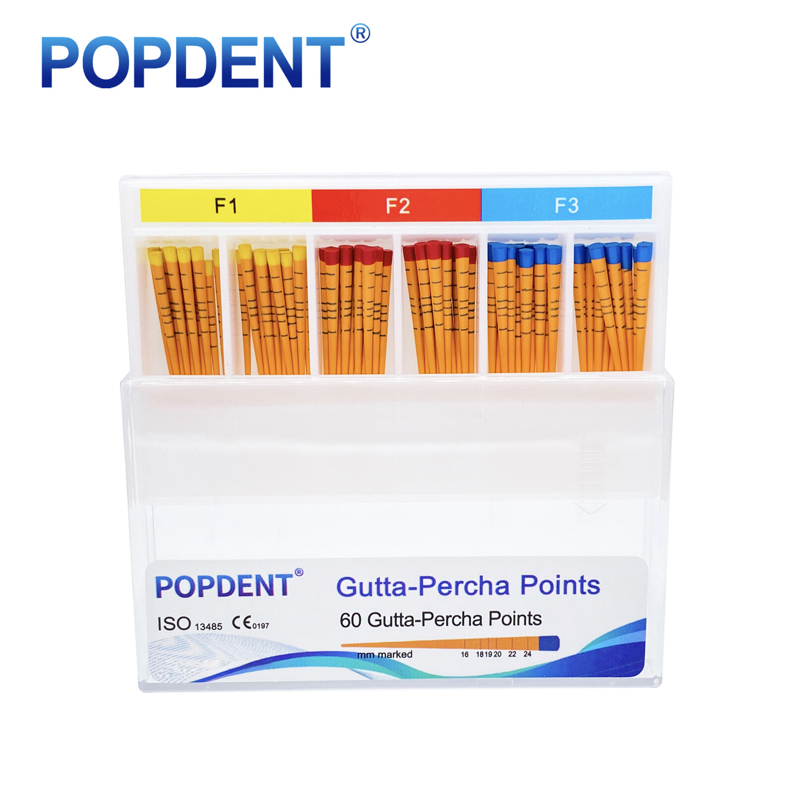 MM Mark Dental Endodontic Gutta Percha Point Taper F1,F2,F3 POPDENT