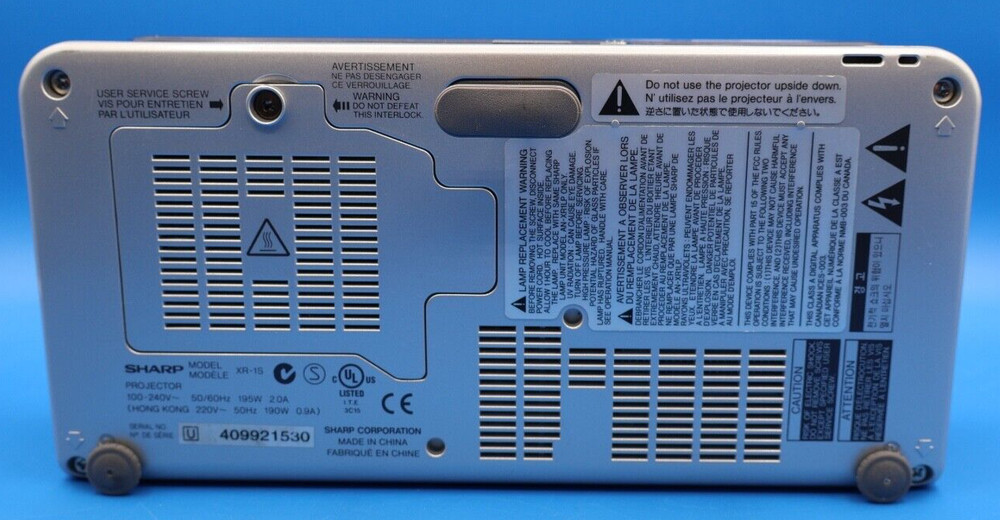 SHARP NOTEVISION XR-1S PROJECTOR WITH POWER SUPPLY & CASE NEED NEW LAMP, REMOTE