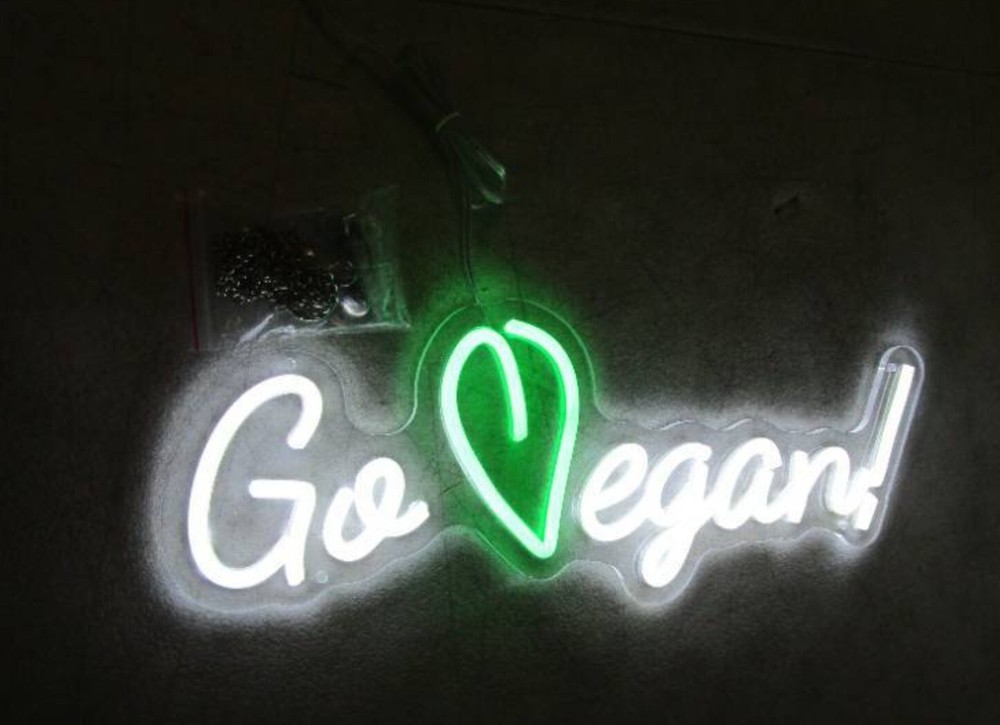 Go vegan Neon LED light