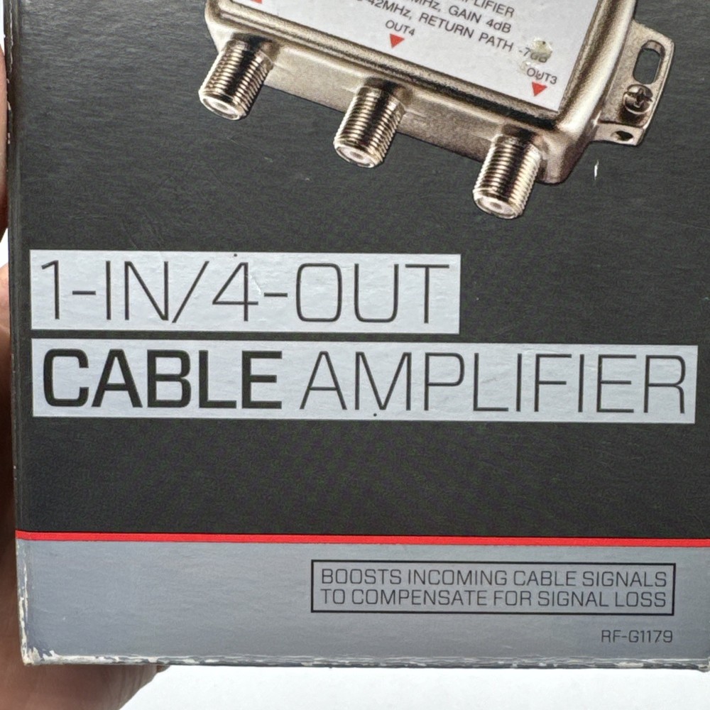 Rocketfish Coaxial Connection Cable Amplifier 1-Input / 4-Output RF-G1179