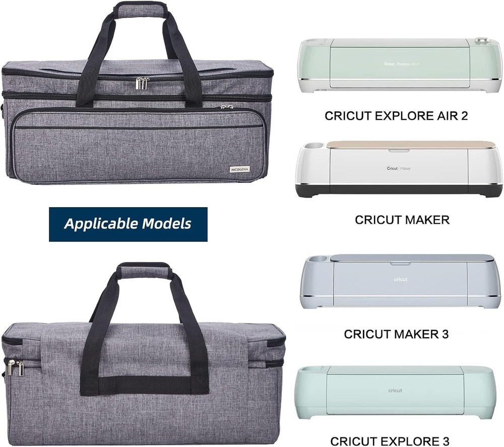 Organizer Bag for Cricut Explore 4 & Maker 4 - Grey
