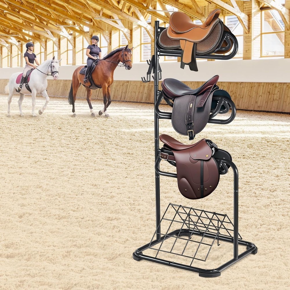 Multi-Functional Freestanding Saddle Blanket Holder with Durable Construction