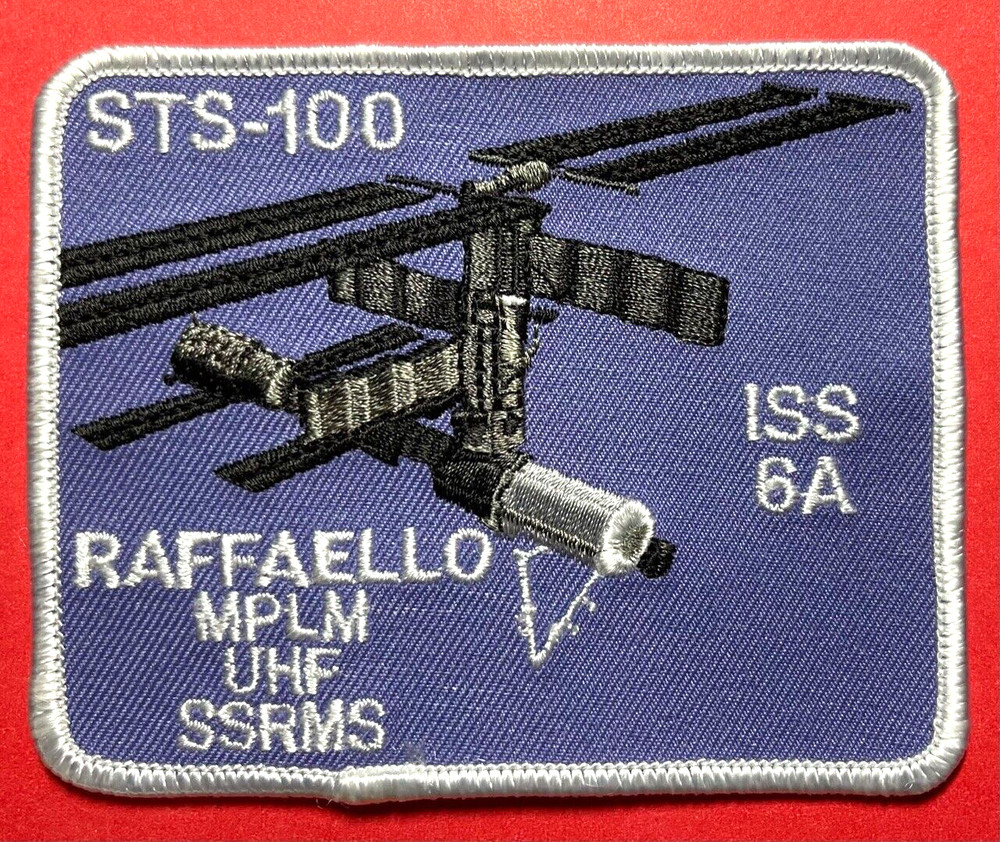 STS-100 ISS 6A RAFFAELLO MPLM UHF SSRMS PATCH