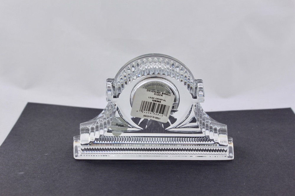 WATERFORD CRYSTAL DEVENISH SMALL CLOCK - MIB