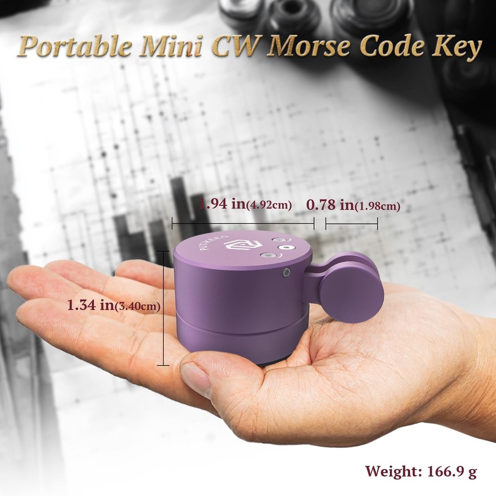 Putikeeg Mini Morse Code Key - CW Dual Paddle with Magnetic Base, Magnetic Re...