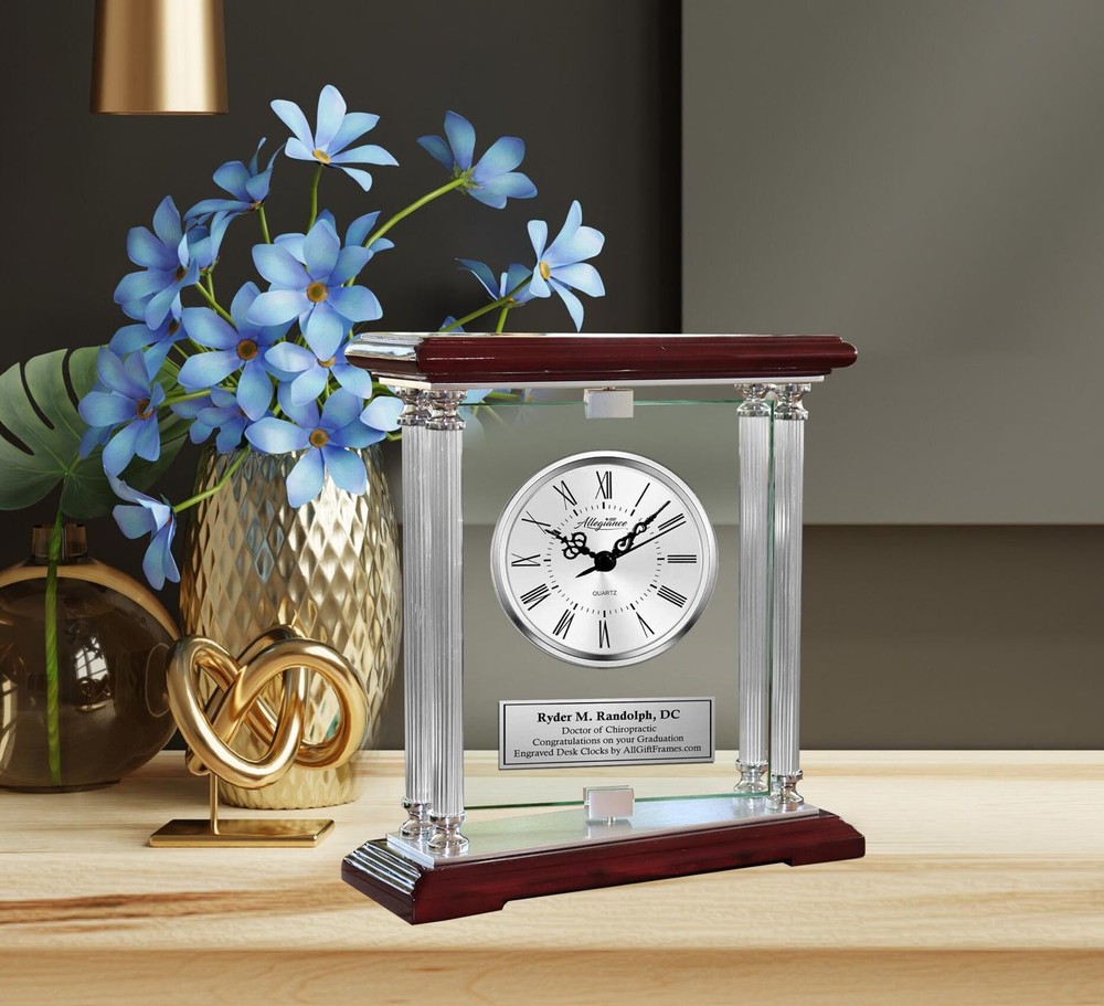 Chiropractic School Graduation Gift Engraved Clock Chiropractor Congratulation