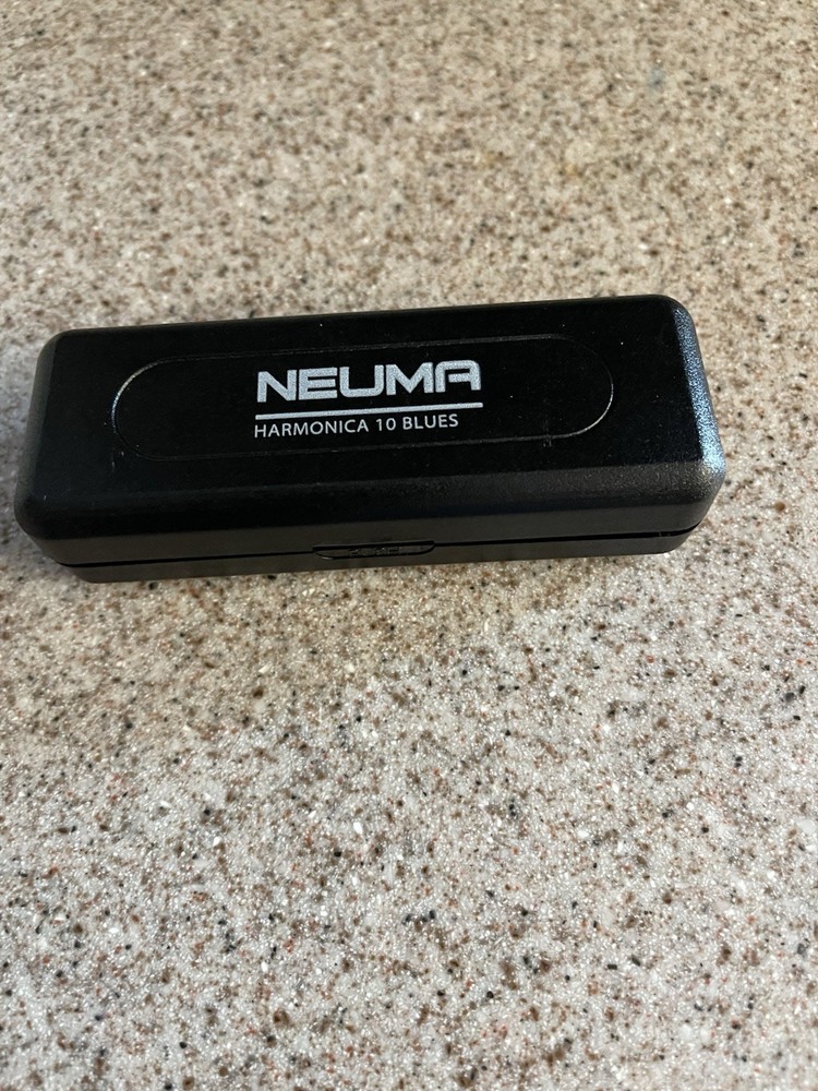 Neuma 10-Hole Blues Harmonica in a protective case