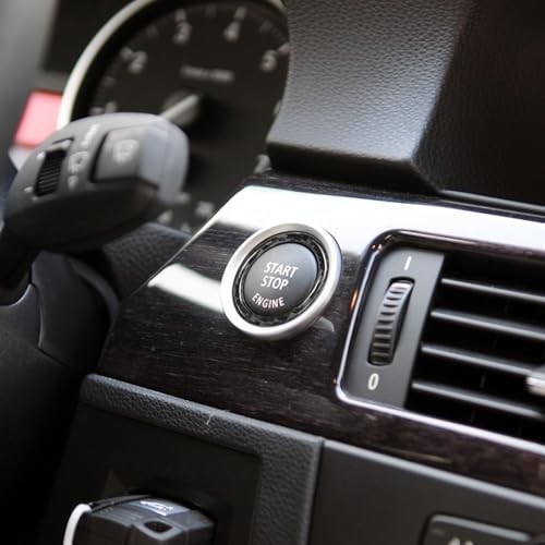 Car Engine Start Stop Button Ring Cover Compatible with BMW 3 Series E90 328i