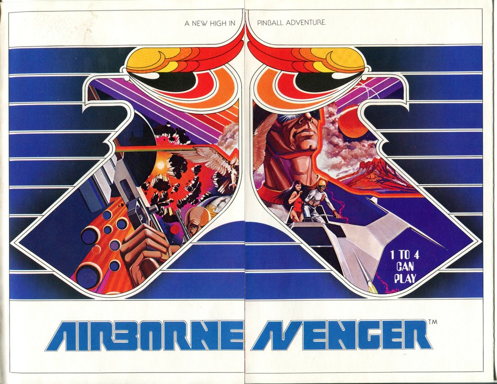 Airborne Avenger Atari Pinball Flyer / Brochure / Ad